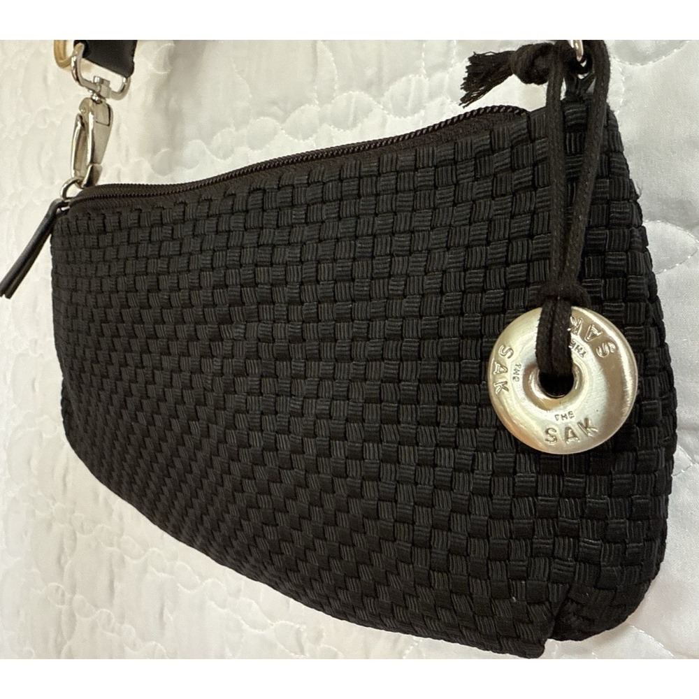 NWOT The Sak Shoulder Bag Small Interwoven Braided Straps Silver Metal Accents